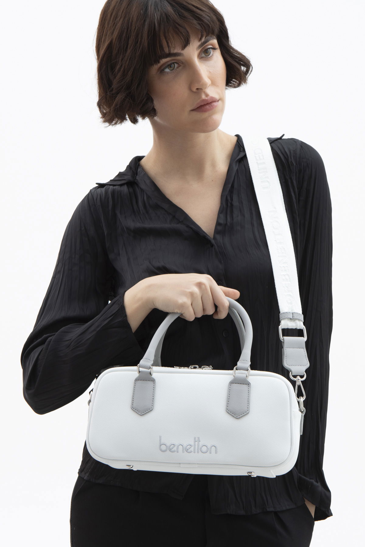 United Colors Of Benetton Kadın Çapraz Çanta Beyaz-A.Gr