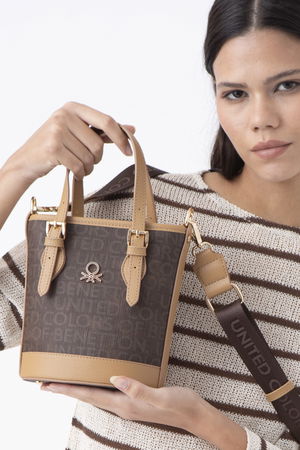 United Colors Of Benetton Kadın Çapraz Çanta KAHVE-CAME