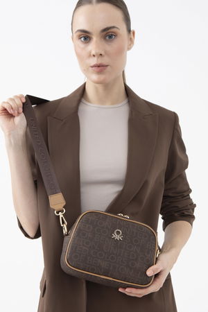 United Colors Of Benetton Kadın Çapraz Çanta KAHVE-CAME