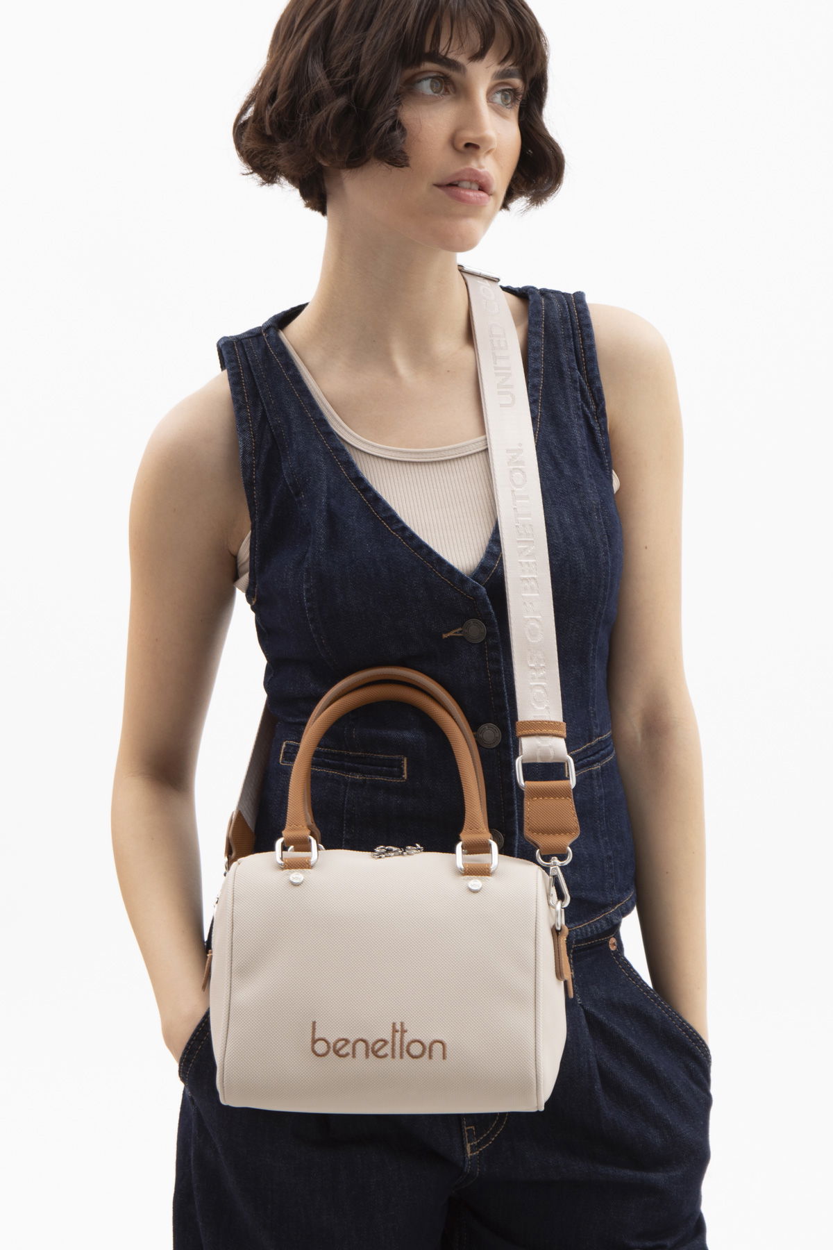 United Colors Of Benetton Kadın Kol Çantası Bej-Camel