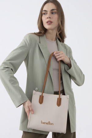 United Colors Of Benetton Kadın Omuz Çantası Bej-Camel