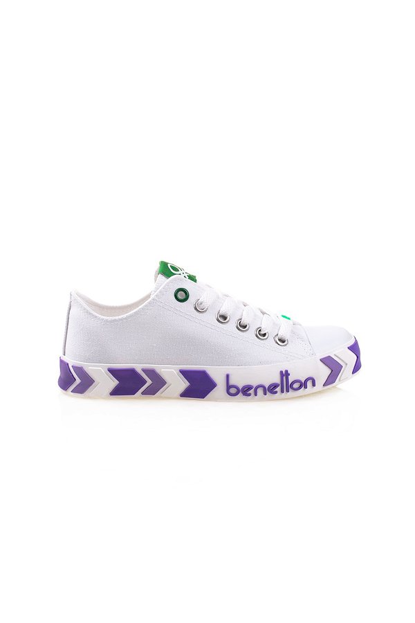 Benetton Kadın Spor Ayakkabı Beyaz-Lila