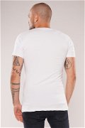 Gabria Bisiklet Yaka T-shirt Beyaz