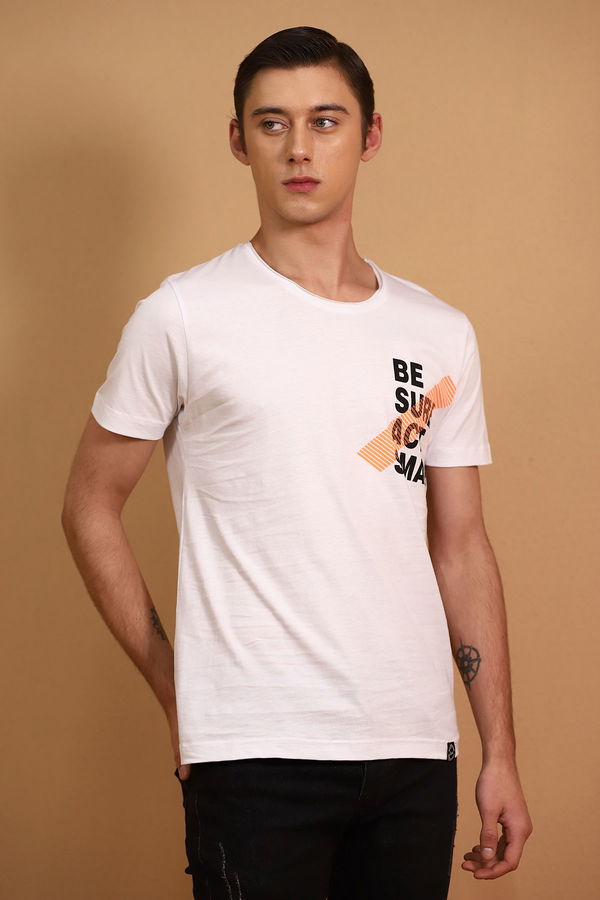 Baskılı T-Shirt Beyaz Baskılı T-Shirt Beyaz