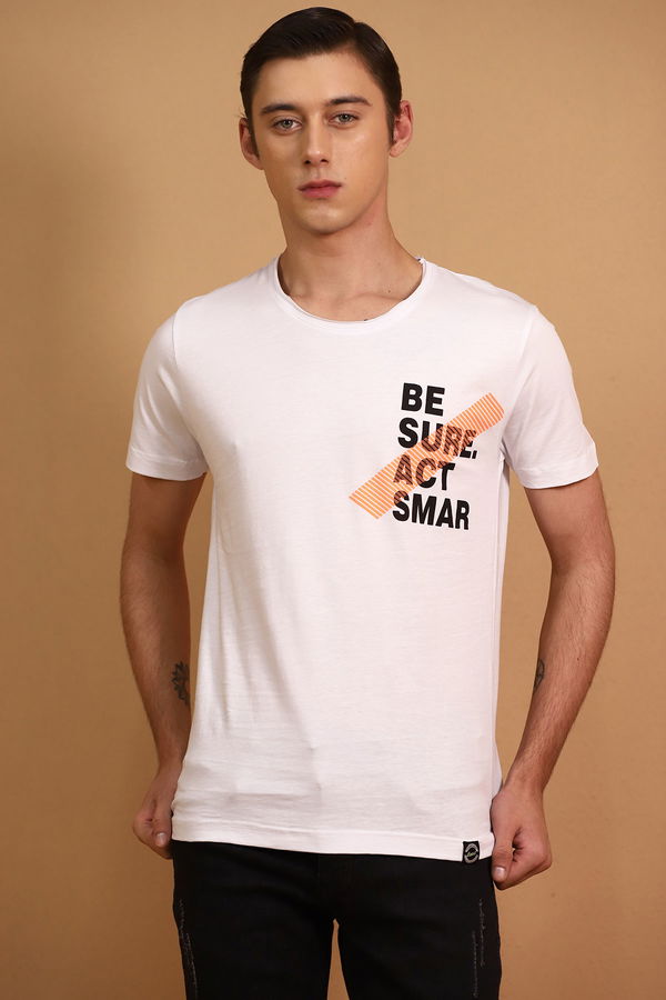 Baskılı T-Shirt Beyaz Baskılı T-Shirt Beyaz
