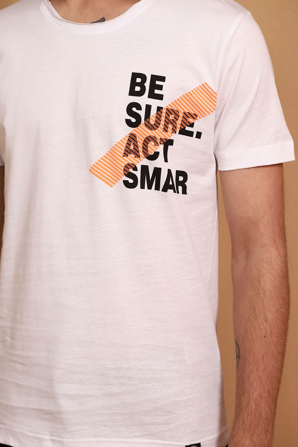 Baskılı T-Shirt Beyaz Baskılı T-Shirt Beyaz