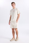Jack & Jones Bisiklet Yaka Erkek T-shirt KREM