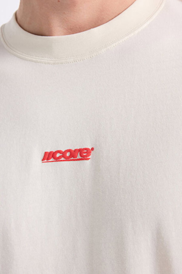Jack & Jones Bisiklet Yaka Erkek T-shirt KREM