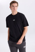Jack & Jones Bisiklet Yaka Erkek T-shirt SIYAH