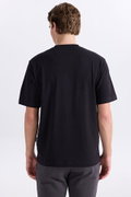 Jack & Jones Bisiklet Yaka Erkek T-shirt SIYAH