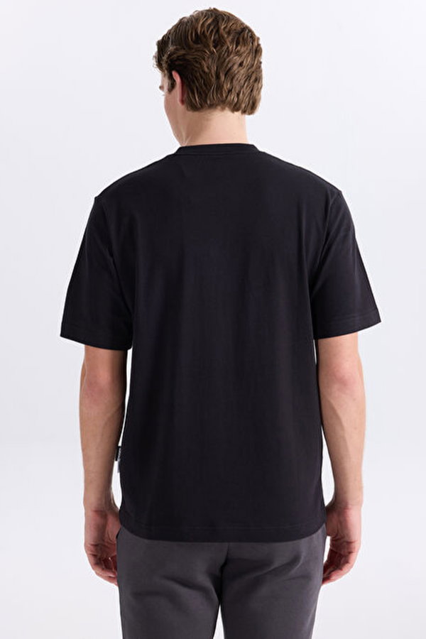 Jack & Jones Bisiklet Yaka Erkek T-shirt SIYAH