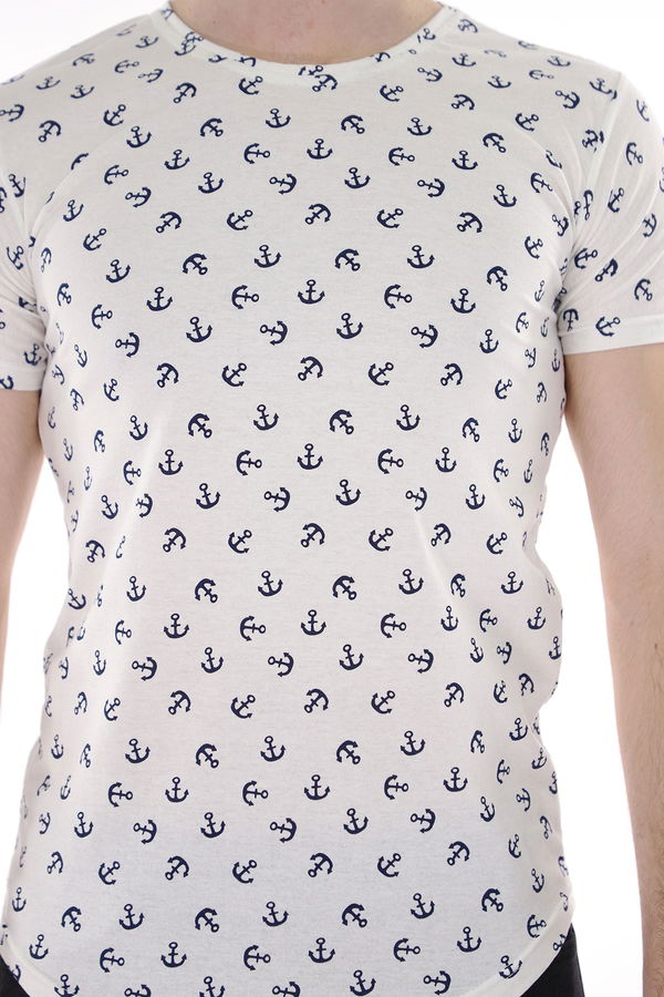 Bisiklet Yaka T-Shirt Beyaz Bisiklet Yaka T-Shirt Beyaz