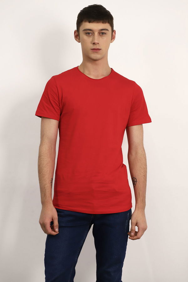 Bisiklet Yaka T-shirt Kırmızı Bisiklet Yaka T-shirt Kırmızı