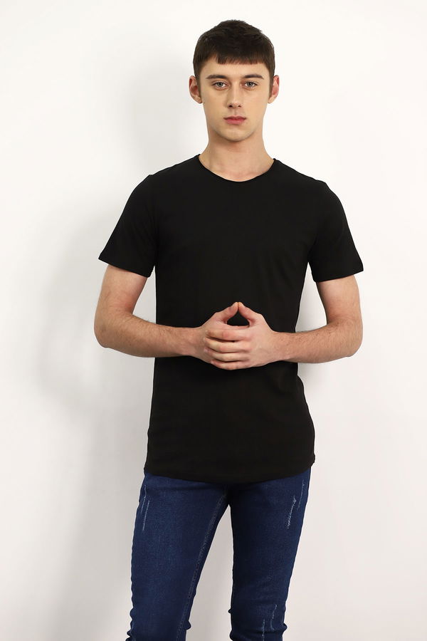 Bisiklet Yaka T-shirt SIYAH Bisiklet Yaka T-shirt SIYAH