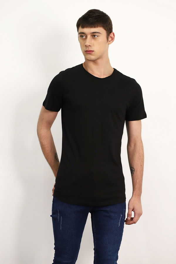 Bisiklet Yaka T-shirt SIYAH Bisiklet Yaka T-shirt SIYAH