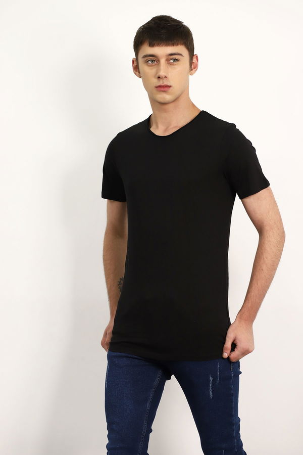 Bisiklet Yaka T-shirt SIYAH Bisiklet Yaka T-shirt SIYAH