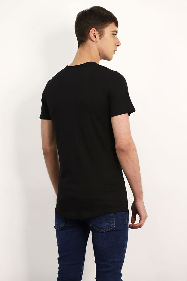 Bisiklet Yaka T-shirt SIYAH Bisiklet Yaka T-shirt SIYAH