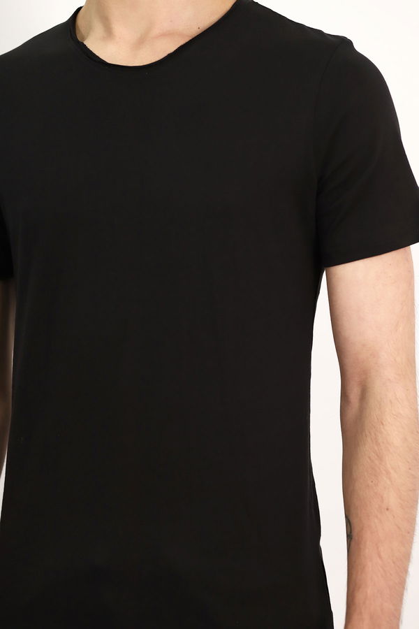 Bisiklet Yaka T-shirt SIYAH Bisiklet Yaka T-shirt SIYAH