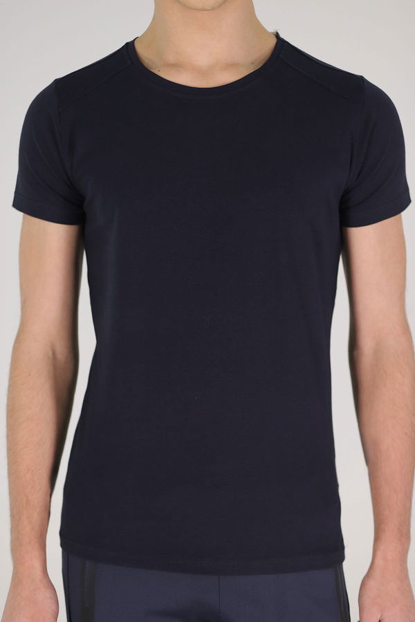 Bisiklet Yaka T-shirt LACIVERT Bisiklet Yaka T-shirt LACIVERT