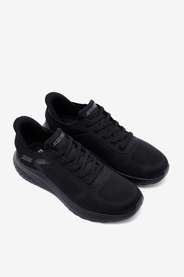 Skechers Bobs Squad Chaos Solid Step 118312 BBK Erkek Spor Ayakkabı Siyah