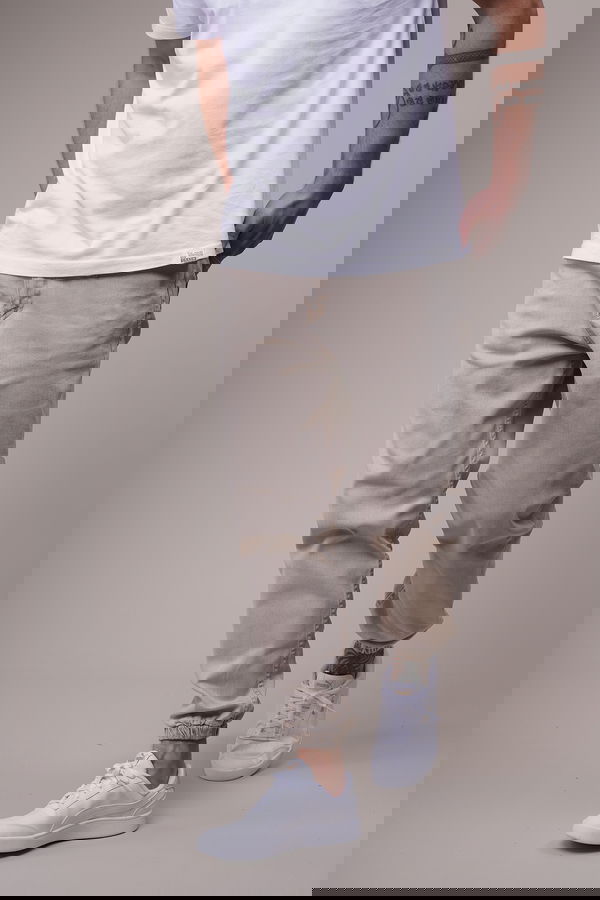 Paça Lastikli Boyfriend Pantolon BEJ Paça Lastikli Boyfriend Pantolon BEJ