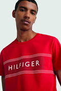 Tommy Hilfiger Bisiklet Yaka T-shirt KIRMIZI