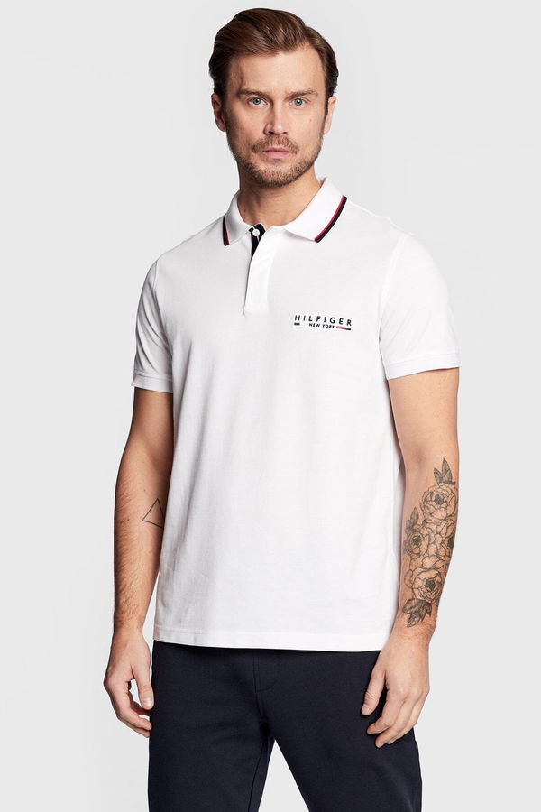 Tommy Hilfiger Polo Yaka T-shirt BEYAZ