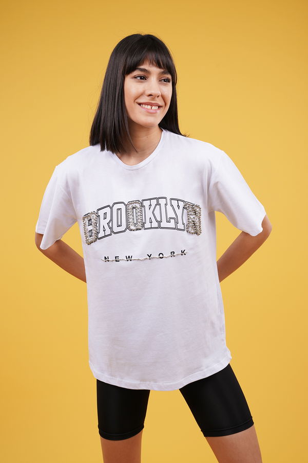 Gabria Brooklyn Yazılı T-shirt