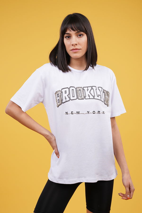 Gabria Brooklyn Yazılı T-shirt