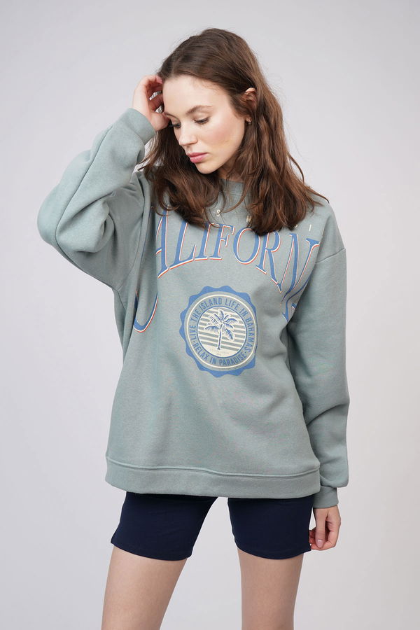 California Baskılı Sweat MINT California Baskılı Sweat MINT