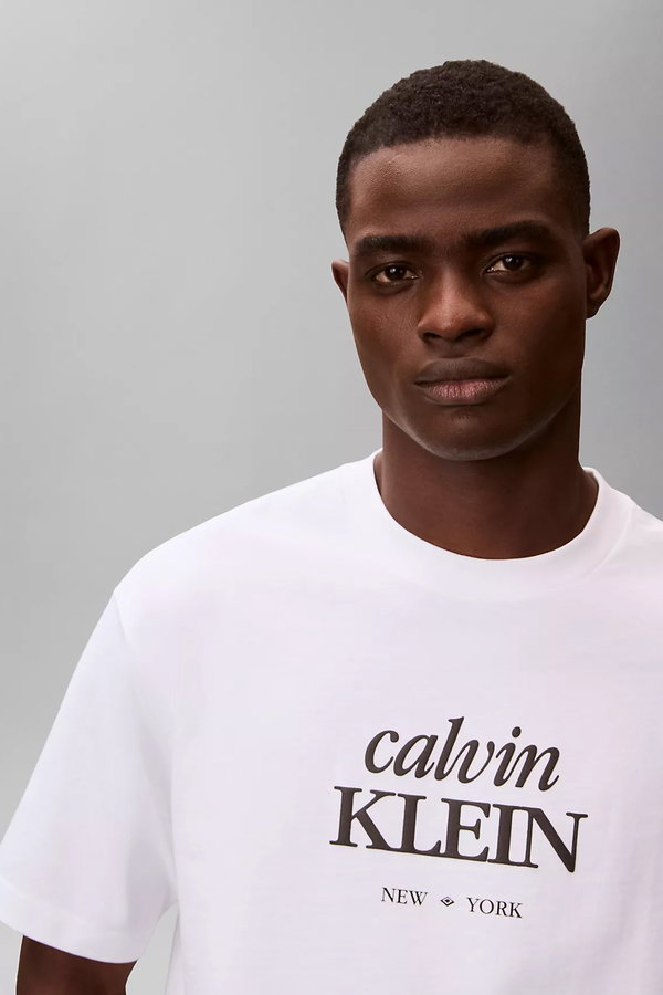 Calvin Klein Erkek Bisiklet Yaka T-shirt Beyaz