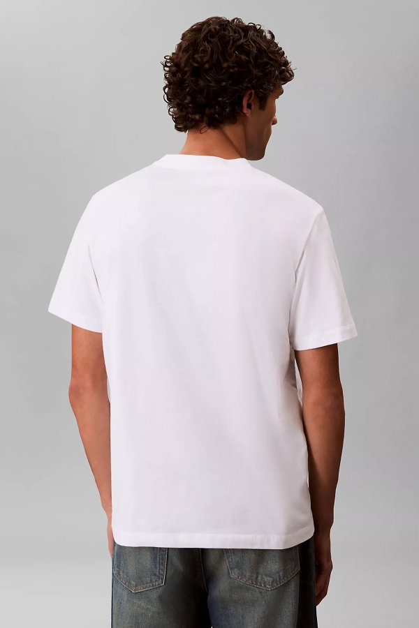 Calvin Klein Erkek Bisiklet Yaka T-shirt BEYAZ