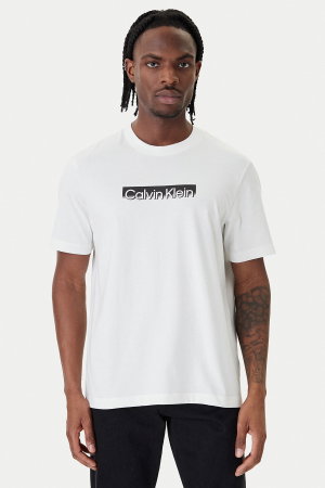 Calvin Klein Erkek Bisiklet Yaka T-shirt BEYAZ