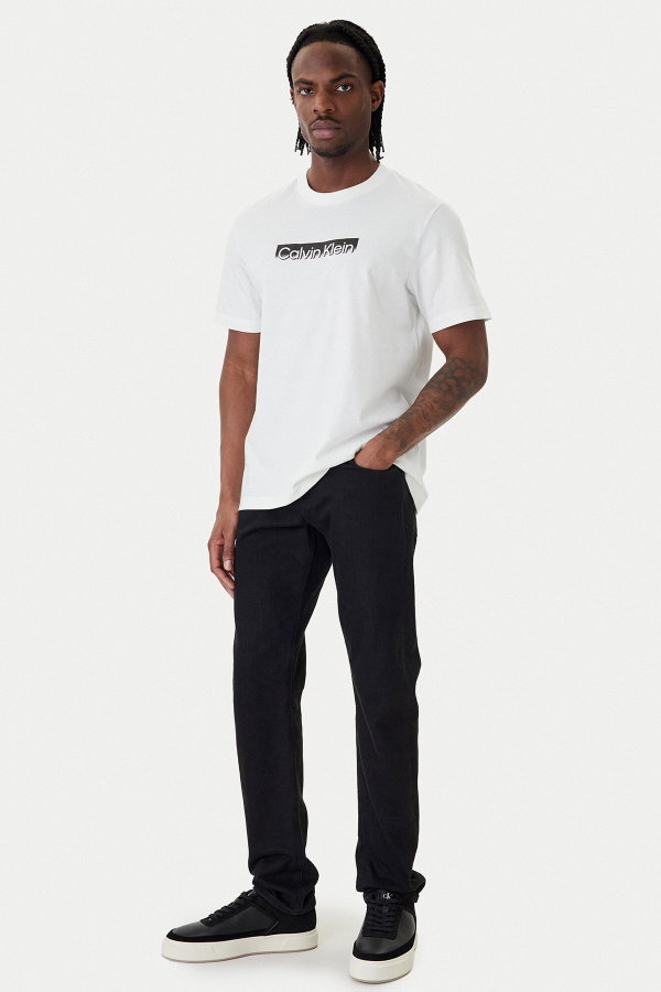 Calvin Klein Erkek Bisiklet Yaka T-shirt BEYAZ