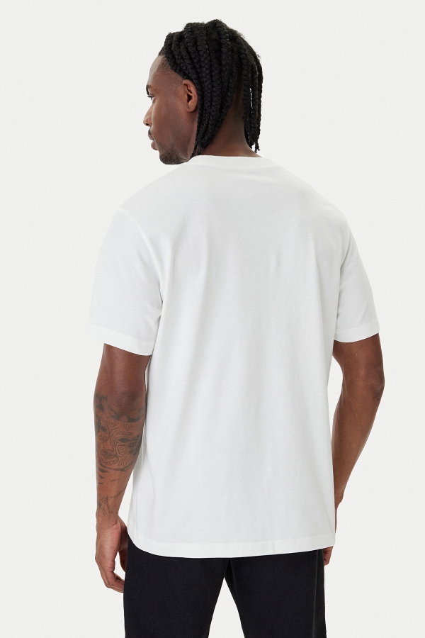 Calvin Klein Erkek Bisiklet Yaka T-shirt BEYAZ