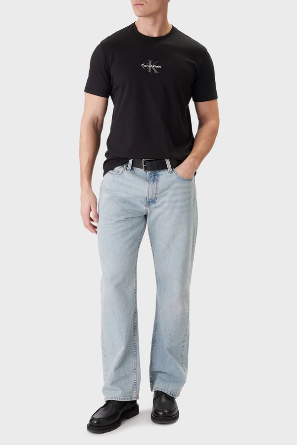 Calvin Klein Erkek Bisiklet Yaka T-shirt SIYAH