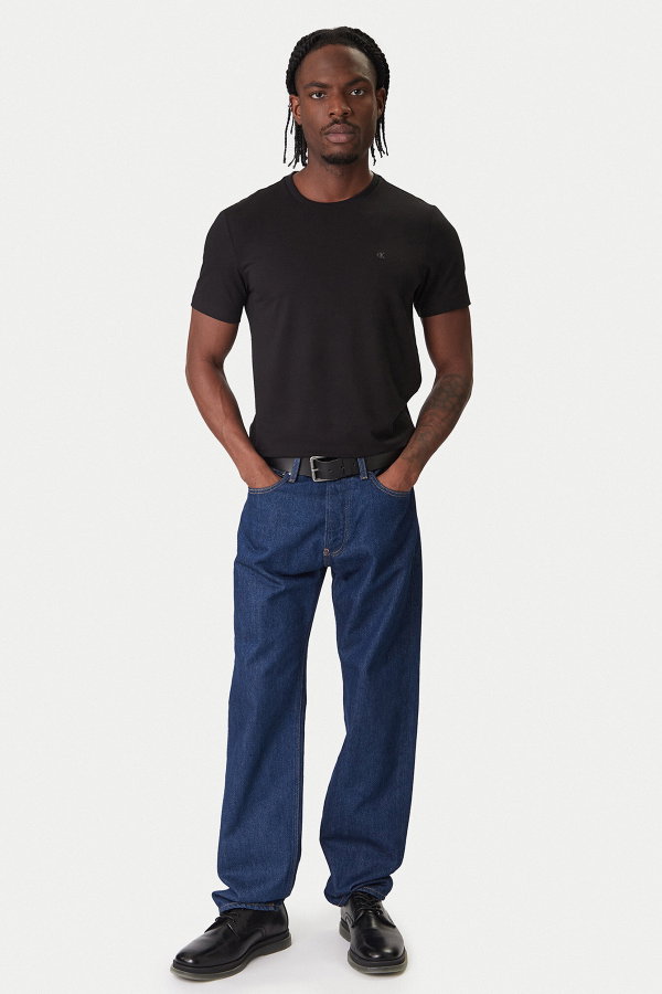 Calvin Klein Erkek Bisiklet Yaka T-shirt SIYAH