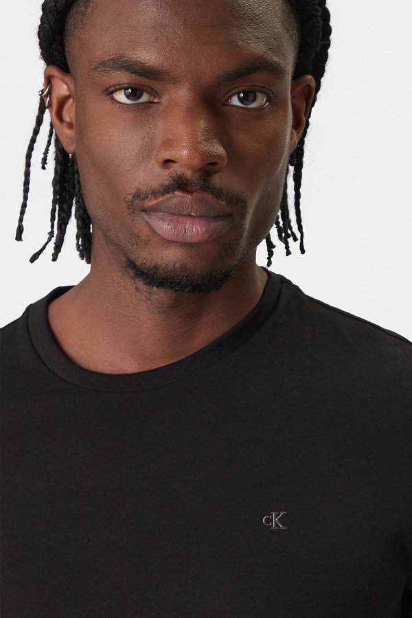 Calvin Klein Erkek Bisiklet Yaka T-shirt SIYAH
