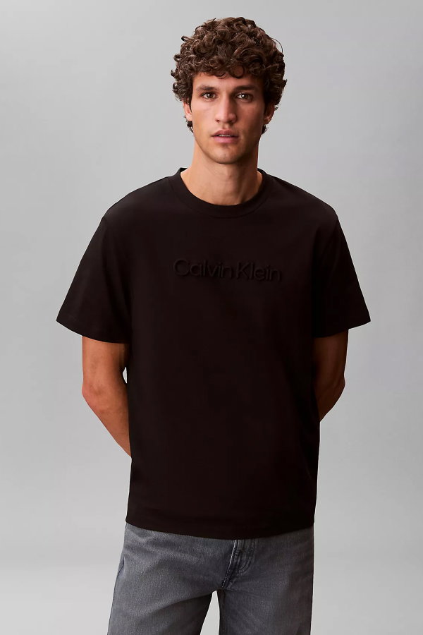 Calvin Klein Erkek Bisiklet Yaka T-shirt SIYAH