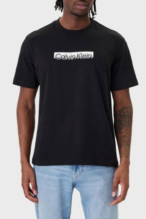 Calvin Klein Erkek Bisiklet Yaka T-shirt SIYAH