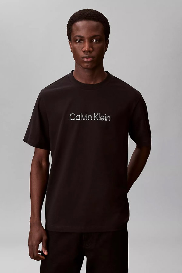 Calvin Klein Erkek Bisiklet Yaka T-shirt SIYAH