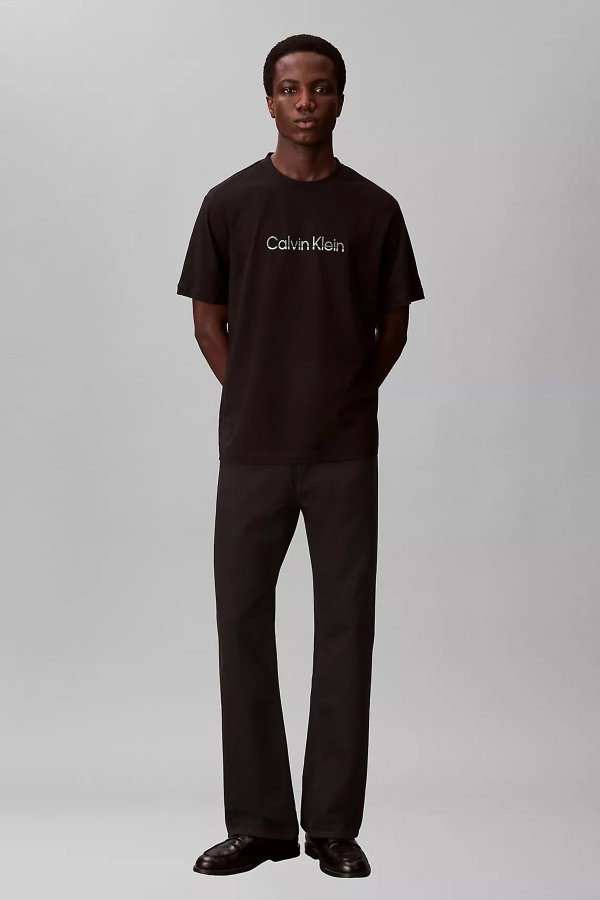 Calvin Klein Erkek Bisiklet Yaka T-shirt SIYAH