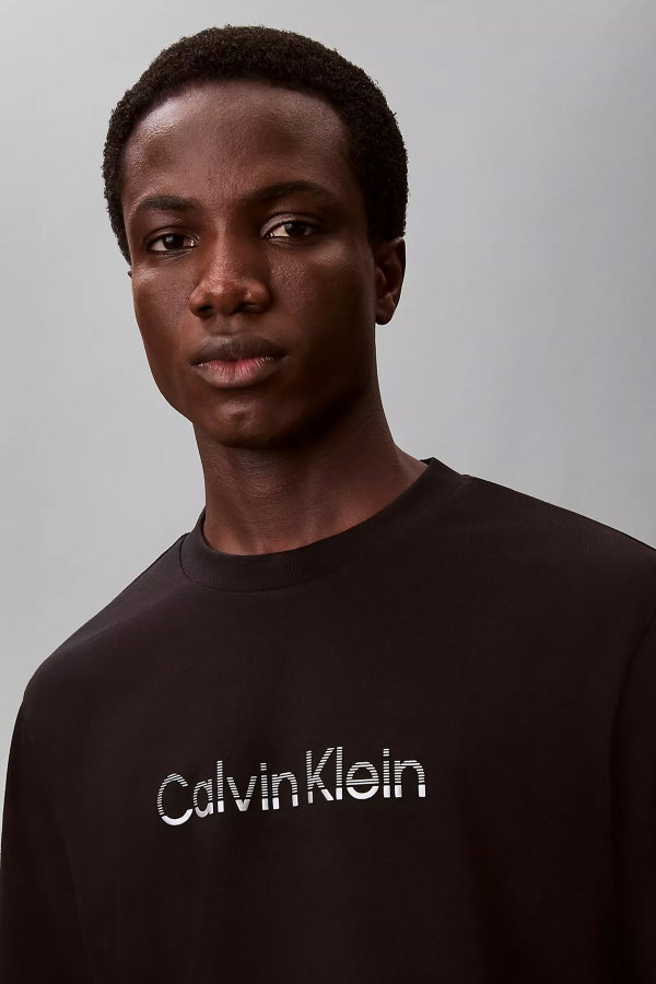 Calvin Klein Erkek Bisiklet Yaka T-shirt SIYAH
