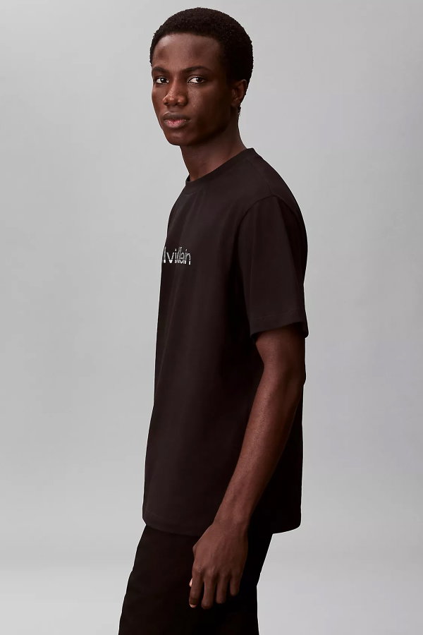 Calvin Klein Erkek Bisiklet Yaka T-shirt SIYAH