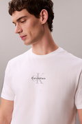 Calvin Klein Erkek Bisiklet Yaka T-shirt Beyaz