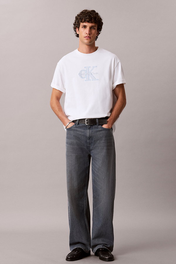 Calvin Klein Erkek Bisiklet Yaka T-shirt Beyaz