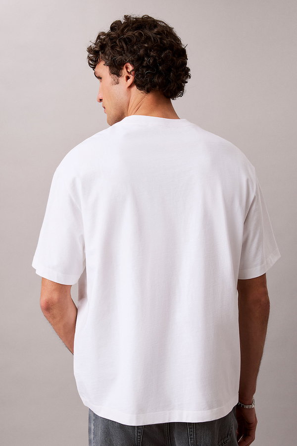 Calvin Klein Erkek Bisiklet Yaka T-shirt Beyaz