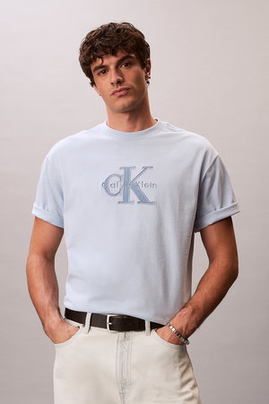 Calvin Klein Erkek Bisiklet Yaka T-shirt MAVI