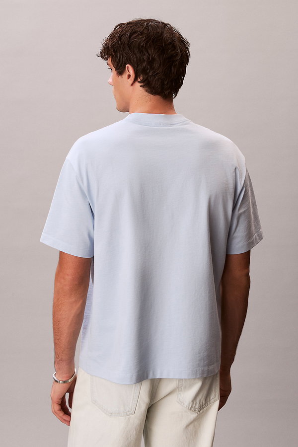 Calvin Klein Erkek Bisiklet Yaka T-shirt MAVI