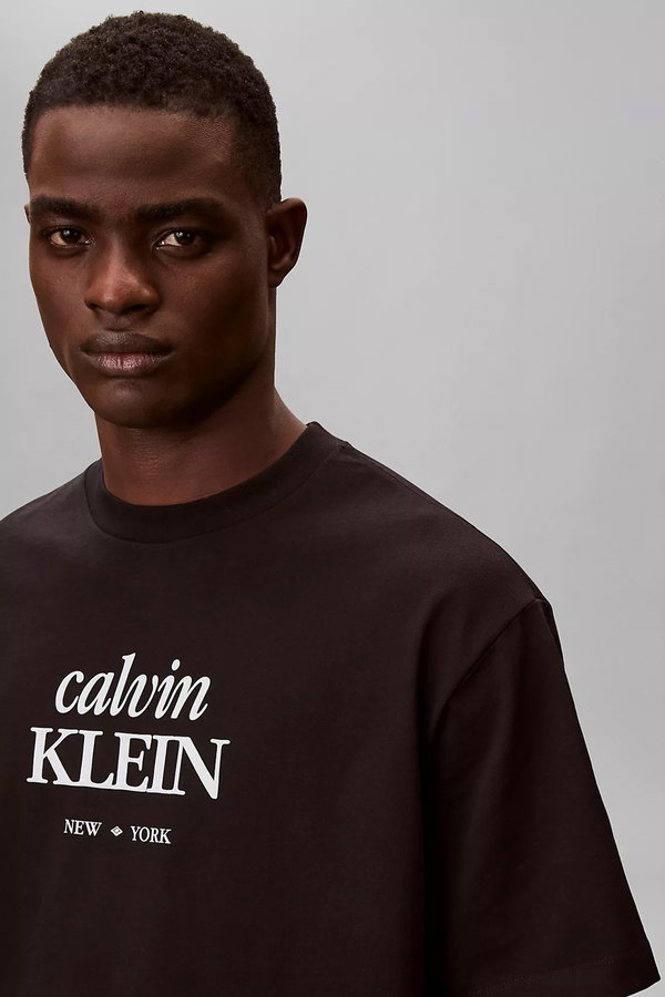 Calvin Klein Erkek Bisiklet Yaka T-shirt SIYAH